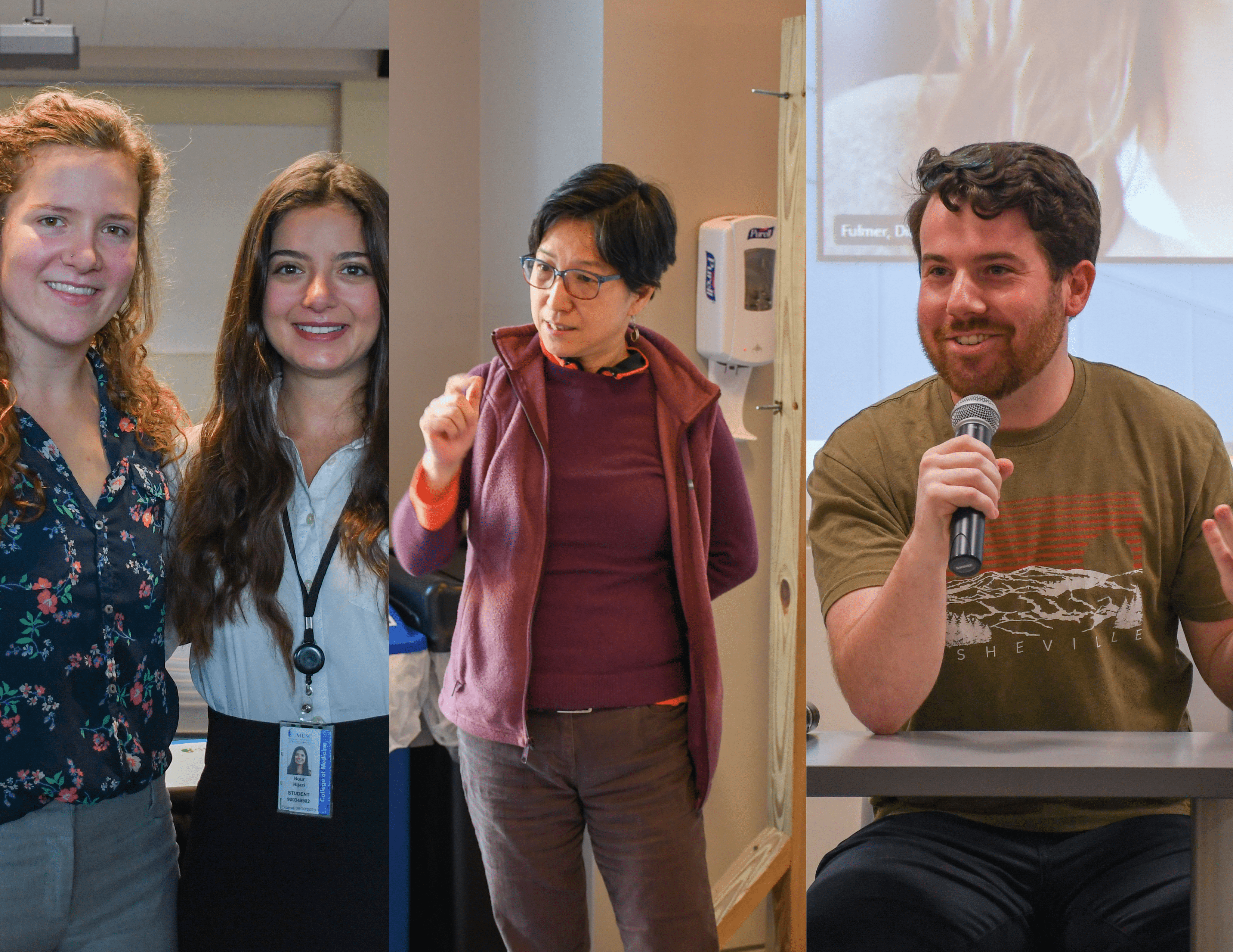 Collage of students and faculty during professional development workshops